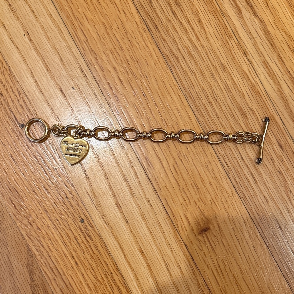 Juicy Couture Gold Heart Charm Bracelet